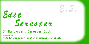 edit serester business card